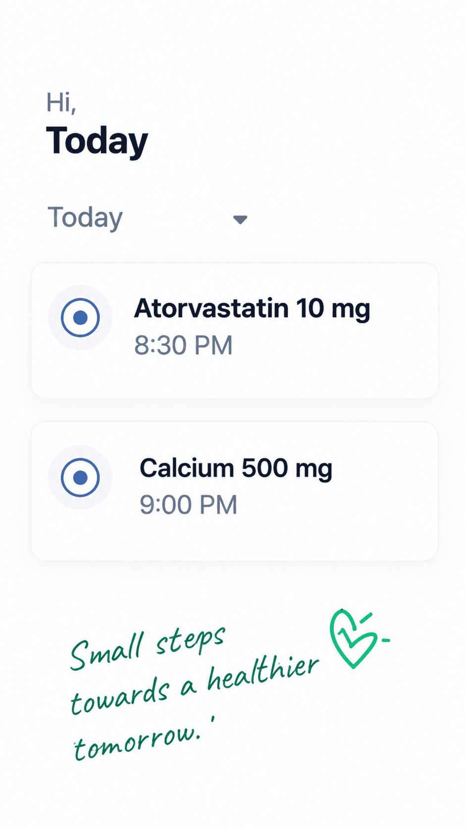 MediTrKr medicine list